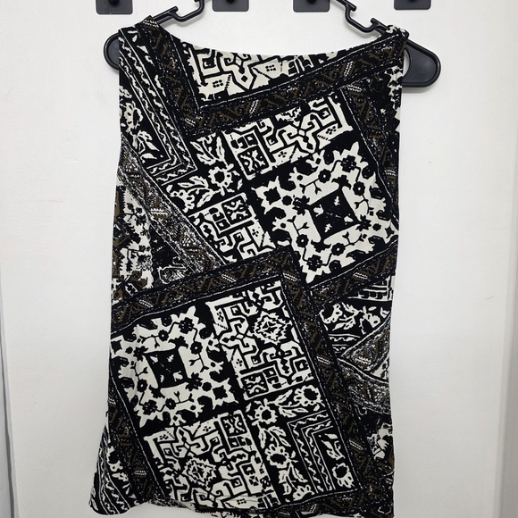 Chaps Black and White Women's Abstract Patten Shirt Size Large - Picture 5 of 7